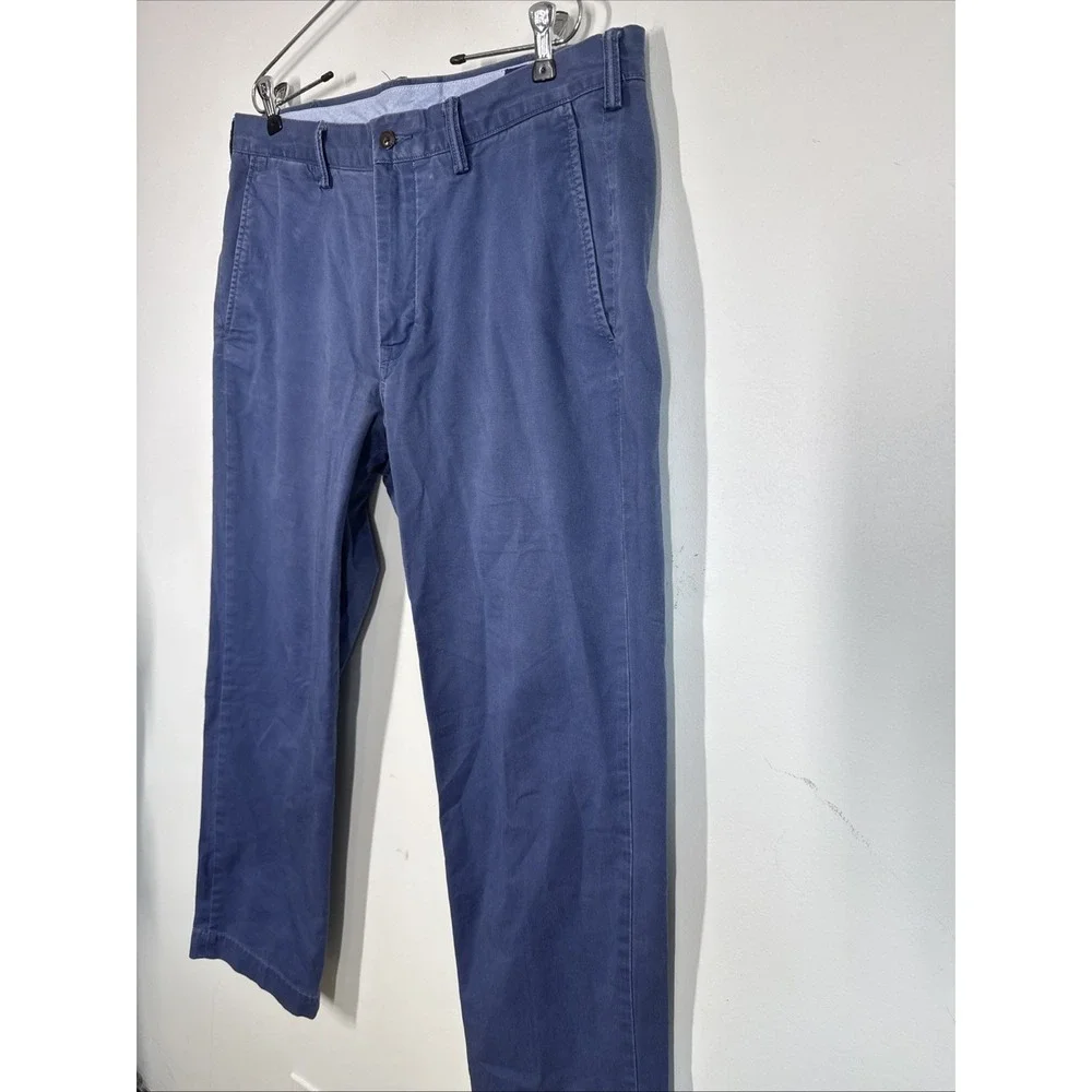 Polo‎ Ralph Lauren Chino Pants Mens 36x32 Blue Stretch Slim Fit Preppy Coastal
